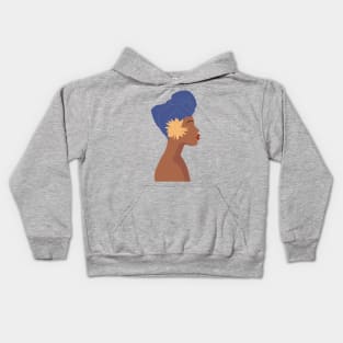 Black woman head wrap Kids Hoodie